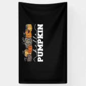 Pompoen Leopard Herfst Vrouwen Schattige Herfstsei Spandoek (Verticaal)