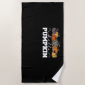 Pompoen Leopard Herfst Vrouwen Schattige Herfstsei Strandlaken (Voorkant)