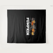 Pompoen Leopard Herfst Vrouwen Schattige Herfstsei Wandkleed (Voorkant (horizontaal))