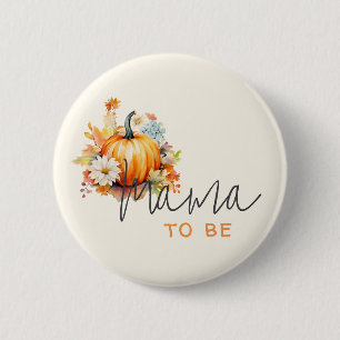 Pompoen Liefje Zwangerschapsaankondiging Ronde Button 5,7 Cm