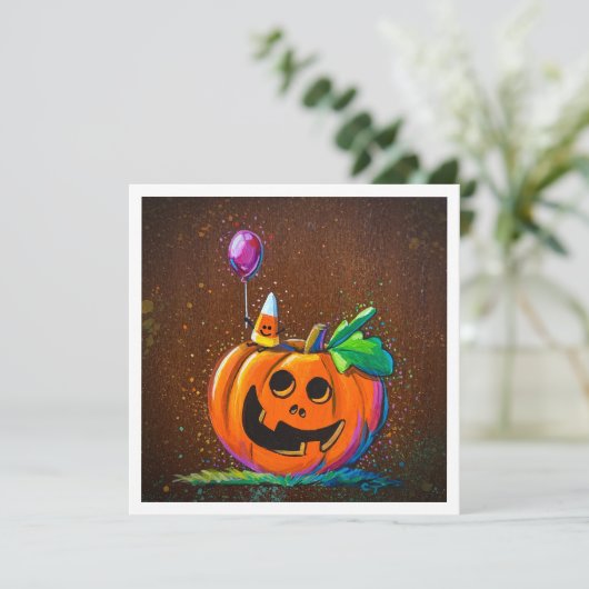 Pompoen & Lil Candy Corn - Mini Print (Staand voorkant)