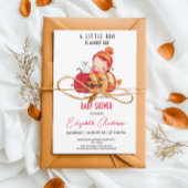 Pompoen Little Boo Halloween Baby shower Kaart