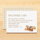 Pompoen Little Cutie Pie Baby shower Custom Informatiekaartje