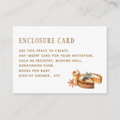 Pompoen Little Cutie Pie Baby shower Custom Informatiekaartje (Voorkant)