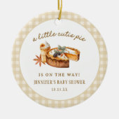 Pompoen Little Cutie Pie Baby Shower Favor Keramisch Ornament (Voorkant)