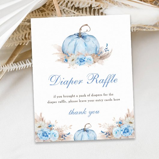 Pompoen Luier Raffle Bord Poster
