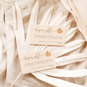 Pompoen Luier Raffle Kaart, Boho Herfst Baby showe Informatiekaartje