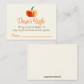 Pompoen Luier Raffle Kaart, Luier Raffle Kaart (Voorkant / Achterkant)