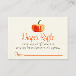 Pompoen Luier Raffle Kaart, Luier Raffle Kaart