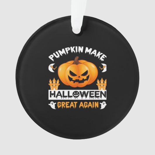 Pompoen maakt Halloween weer geweldig Ornament (voorkant)