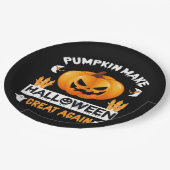 Pompoen maakt Halloween weer geweldig Papieren Bordje (Gekanteld)