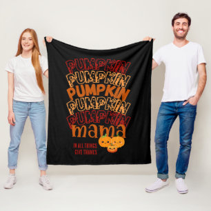 POMPOEN MAMA Aanpasbare Thanksgiving Fleece Deken