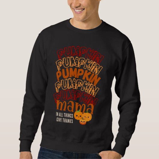 POMPOEN MAMA Aanpasbare Thanksgiving Trui (Voorkant)