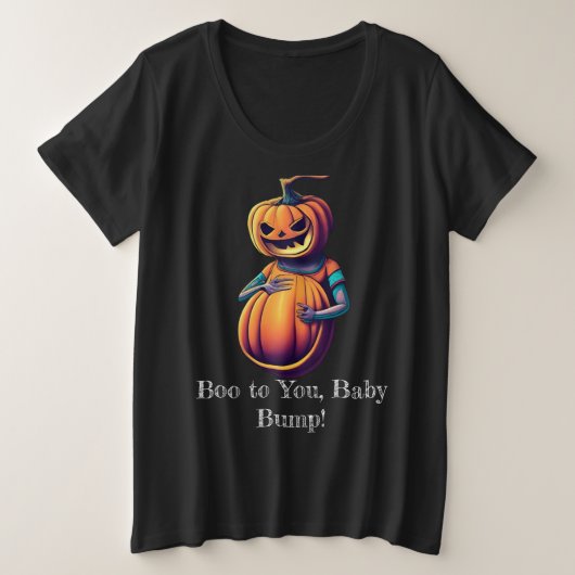 Pompoen Mama-to-Be Halloween Moederschap Grote Maat T-shirt (Design voorkant)