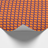 Pompoen, marineblauw Marokkaans Quatrefoil Pattern Cadeaupapier (Hoek)