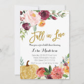 Pompoen Marsala In de Liefde Uitnodiging (Voorkant)