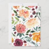 Pompoen Marsala In de Liefde Uitnodiging (Achterkant)