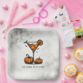 Pompoen Martini Papieren Bordje (Feest)