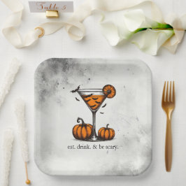 Pompoen Martini Papieren Bordje
