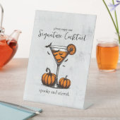 Pompoen Martini Signature Drink Reclamebord Met Voetstuk (Insitu)