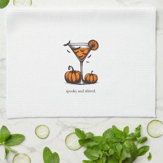 Pompoen Martini Theedoek (Gevouwen)