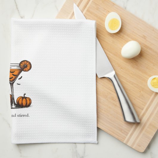 Pompoen Martini Theedoek (Quarter Fold)