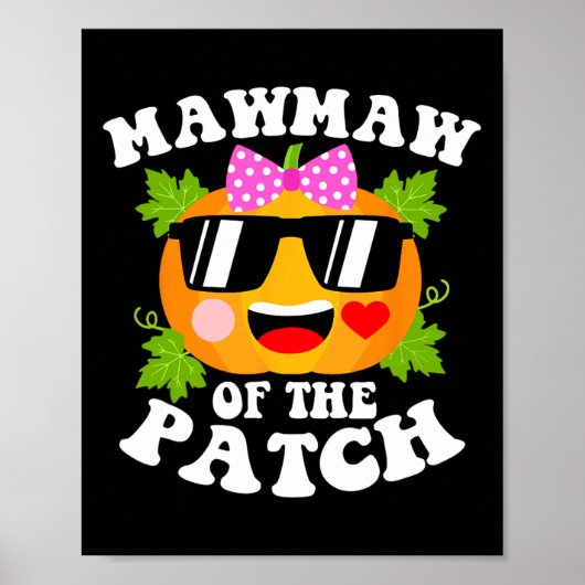 Pompoen mawmaw van de patch grappige halloween fam poster (Voorkant)