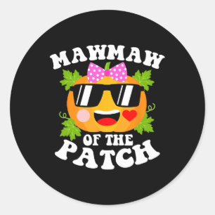 Pompoen mawmaw van de patch grappige halloween fam ronde sticker