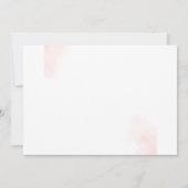 Pompoen Meisje 1e Verjaardag Roze Bloemen Party Kaart (Achterkant)