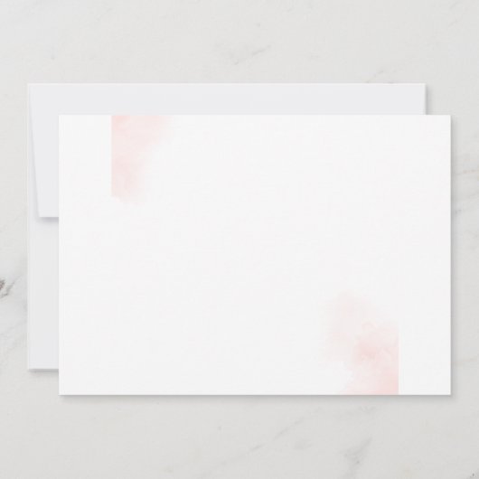 Pompoen Meisje 1e Verjaardag Roze Bloemen Party Kaart (Achterkant)