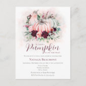 Pompoen Meisje Baby shower Uitnodiging Briefkaart (Voorkant)