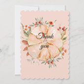 Pompoen Meisje Doop en Eerste Verjaardag Kaart (Achterkant)