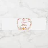 Pompoen Meisje Eerste Verjaardag Water Fles Label Waterfles Etiket (Enkel label)