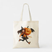 Pompoen Meisje Tote Bag (Achterkant)