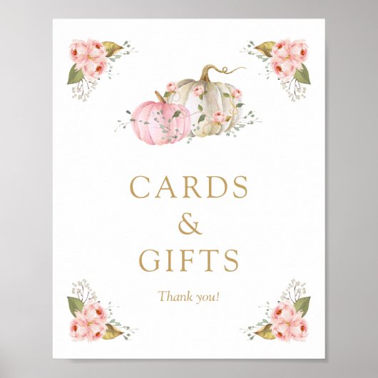 Pompoen Meisje Verjaardagskaarten en Giften Teken Poster (Voorkant)