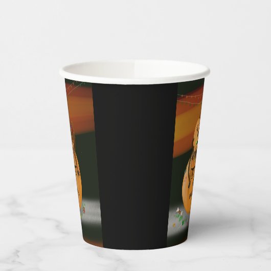 Pompoen Mess Halloween Papier Party Cups Papieren Bekers (Links)