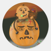 Pompoen Mess Halloween Stickers (Voorkant)