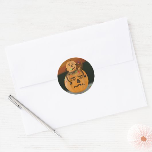 Pompoen Mess Halloween Stickers (Envelop)