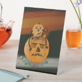 Pompoen Mess Halloween tafelblad teken Reclamebord Met Voetstuk (Insitu)
