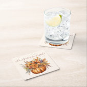 Pompoen met bloemen-dankbaar & dankbaar- kartonnen onderzetters (Insitu)