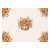 Pompoen met bloemen- Thanksgiving- Tafelkleed (Voorkant (Horizontaal))
