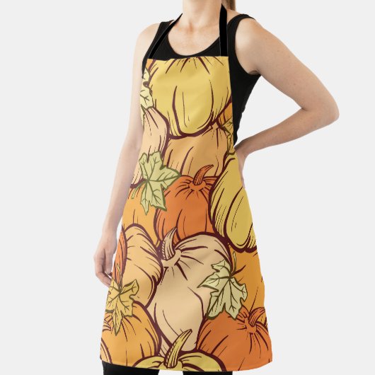 pompoen met de hand verdrinken en naadloze pat schort (Insitu)