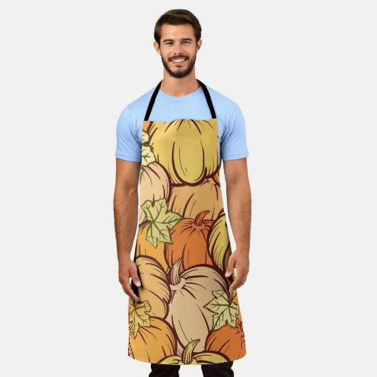  pompoen met de hand verdrinken en naadloze pat schort (Gedragen)