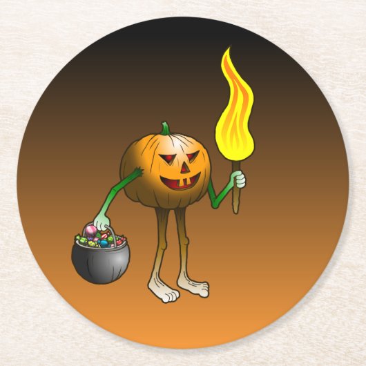 Pompoen met een Onderzetter (Voorkant)