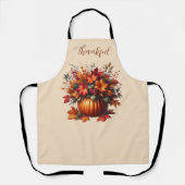 Pompoen met Fall Leaves-Thanksgiving- Schort (Voorkant)
