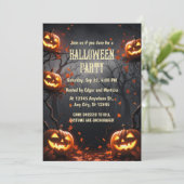 Pompoen met Forest Halloween Kaart (Staand voorkant)