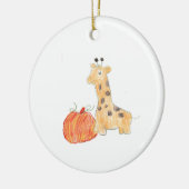 Pompoen met Giraffe Ornament (Links)
