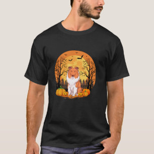 Pompoen met grappig Halloween kostuum Rough Collie T-shirt