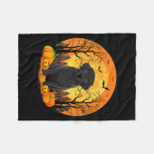 Pompoen met grappig Halloween-kostuum Zwart Fleece Deken (Voorkant (Horizontaal))