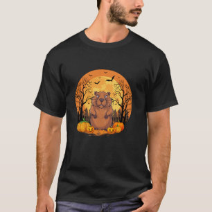 Pompoen met grappige Halloween kostuum bever liefh T-shirt